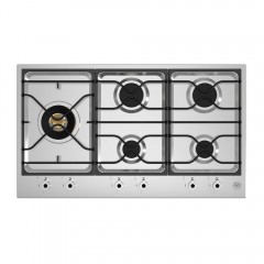 Bertazzoni PM36 5 S0 X Εστία Υγραερίου Αυτόνομη 89x52εκ. Ασημί